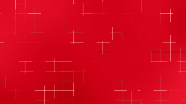 Neon red background featuring soft glowing grid lines and subtle cross elements Ideal for modern design digital themes tech visuals and global celebration events like New Year and holiday promotion