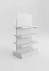 Clean Minimalist Retail Display: 3D Render