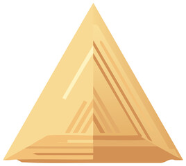 Stylized Triangle Pyramid Structure Illustration with Nested Layers