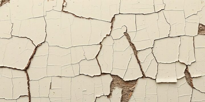 Distressed, cracked paint surface with peeling layers and rough texture,  old wall, decay