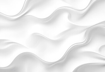 Obraz premium Abstract undulating white texture, soft waves, flowing lines, fabric, wavy