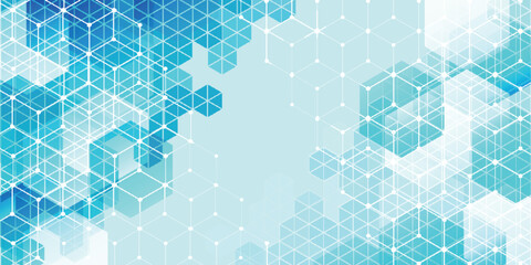 Naklejka premium 青 テクノロジー デジタル 模様 背景