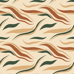 Abstract wavy pattern with earthy tones and organic shapes