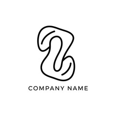 Fototapeta premium Abstract logo design featuring a unique and modern letter Z shape.