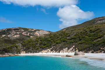 Little beach, Two People's Bay Nature Reserve, near Albany, Western Australia. Beautiful Australian beach landscape in summer.
