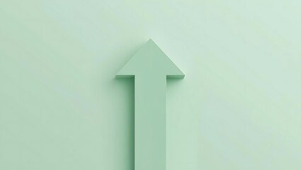 Geometric Upward Arrow Representing Business Growth Strategy