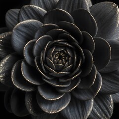 black and white flower