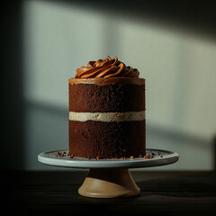 chocolate cake on a plate