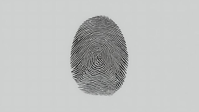 Unique Human Fingerprint Identity Verification Biometric Data