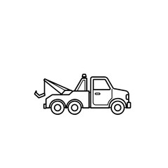 Towing truck icon on white background