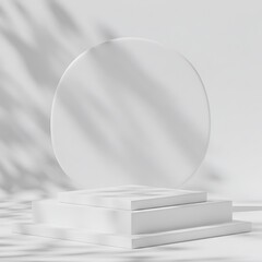 Serene Minimalism: Glass & Light Shadows