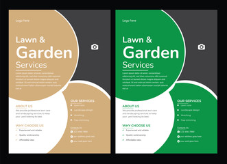 flyer template enhances your garden services' online presence. It is perfect for promoting landscaping, lawn care, and outdoor design services across various platforms.lawn care flyer  Agriculture Fly