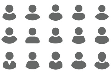 Social network default profile picture avatar icon isolated vector illustration