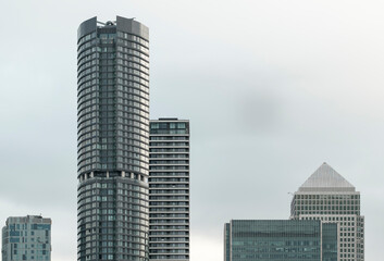 Fototapeta premium London canary wharf modern financial district skyscrapers