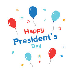 Happy Presidents Day Vector Design Patriotic USA Holiday Illustration