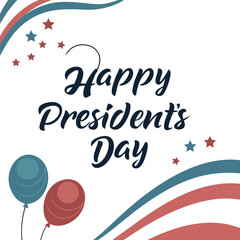 Happy Presidents Day Vector Design Patriotic USA Holiday Illustration