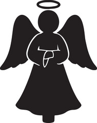 Elegant angel illustration for design projects