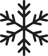 Elegant stylized snowflake vector graphic