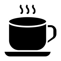 Coffee Cup Vector Glyph Icon Design