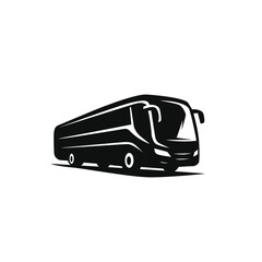bus transportation silhouette icon vector