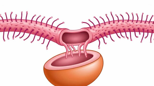 Detailed Animation of Fallopian Tube Fimbriae Anatomy