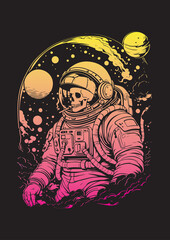 Tshirt design illustration dark art