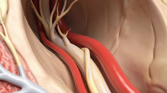 3D Animation of Human Optic Canal Anatomy with Optic Nerve and Blood Vessels