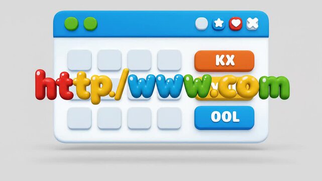 Colorful website url http www com on browser