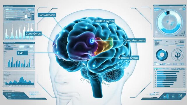 Medical Animation: Detailed Anatomy of the Human Brain Hippocampus and Cornu Ammonis Regions