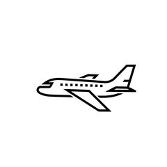 Minimalist Airplane Icon for Travel Design