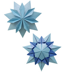 origami winter snowflake for Christmas