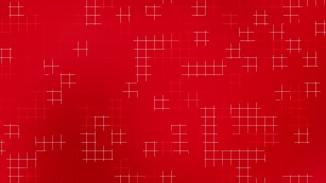 Striking neon red backdrop featuring abstract glowing grid lines creating a futuristic tech feel suitable for global events modern visuals and digital artworks
