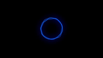 Blue futuristic technology sphere wave seamless flow. AI artificial intelligence voice audio Abstract sphere of light blue lines, Glowing energy orb and ball. Big data, future technology. 4k loop - Powered by Adobe