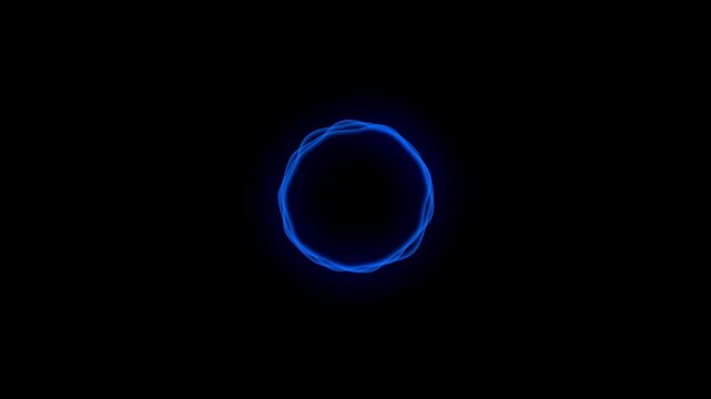 Blue futuristic technology sphere wave seamless flow. AI artificial intelligence voice audio Abstract sphere of light blue lines, Glowing energy orb and ball. Big data, future technology. 4k loop