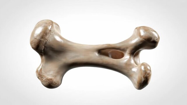 3D rendering of a human scaphoid carpal bone showing tubercle and vascular grooves