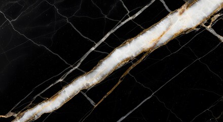Black marble texture with white and gold veins elegant natural stone pattern luxurious background fo