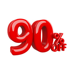 90 Percent Off Discount Sale Price Tag.
