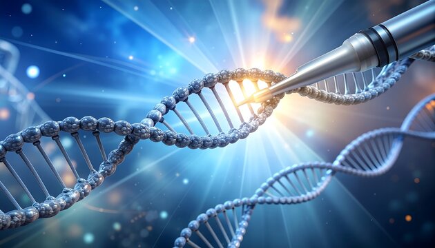 dna helix on black background