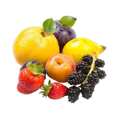Assortment of Fresh Ripe Fruits and Berries 1.