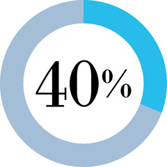 Infographic Circle with Percentage Icon. Round diagrams icons for infographics from 0 to 100 percent collection.Design for dashboards, UI, reports, and analytics visuals. Vector illustration.