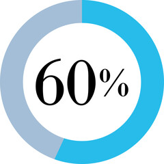 Infographic Circle with Percentage Icon. Round diagrams icons for infographics from 0 to 100 percent collection.Design for dashboards, UI, reports, and analytics visuals. Vector illustration.