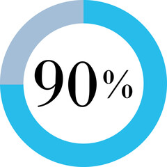 Infographic Circle with Percentage Icon. Round diagrams icons for infographics from 0 to 100 percent collection.Design for dashboards, UI, reports, and analytics visuals. Vector illustration.