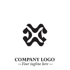 Elegant Black Wave Logo Symbol on a Clean White Background for Modern Minimalist Branding Design Art
