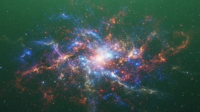 Celestial Tapestry: A mesmerizing visualization of the Milky Way galaxy unfurls across the canvas, showcasing its radiant heart and spiraling arms, a cosmic ballet of stardust and light.