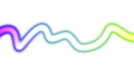 Abstract glowing neon light streak rays wavy retro shaped PNG overlay. Neon glowing multicolour gradient shape wave flow curved lines futuristic concept. Light leaks and beams overlay PNG 