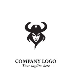Mystical Black Witch Logo Symbol on White Background for Modern Magical Branding Design Effects