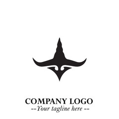Mystical Black Witch Logo Symbol on White Background for Modern Magical Branding Design Effects