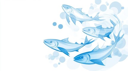 Fototapeta premium 77.Concept = World Tuna Day. Vector Illustration Background.