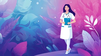 13.Concept = 12 May. Happy International Nurse Day background. Abstract Vector illustration design