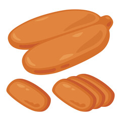 カラスミのイラストセット／Karasumi (Dried Mullet Roe) Illustration Set